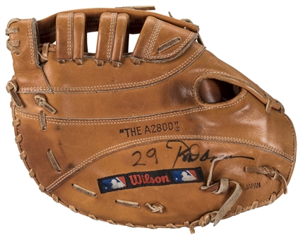 1993-1994 Rod Carew Game Worn & Signed Wilson A2800 Coachs Glove (PSA/DNA & JSA)